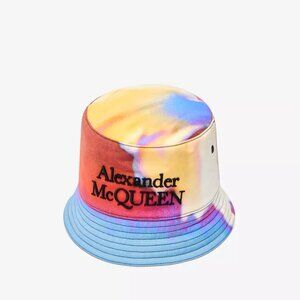 NWT$450 Alexander McQueen Embroidered Logo Abstract Luminous Flower Bucket Hat L